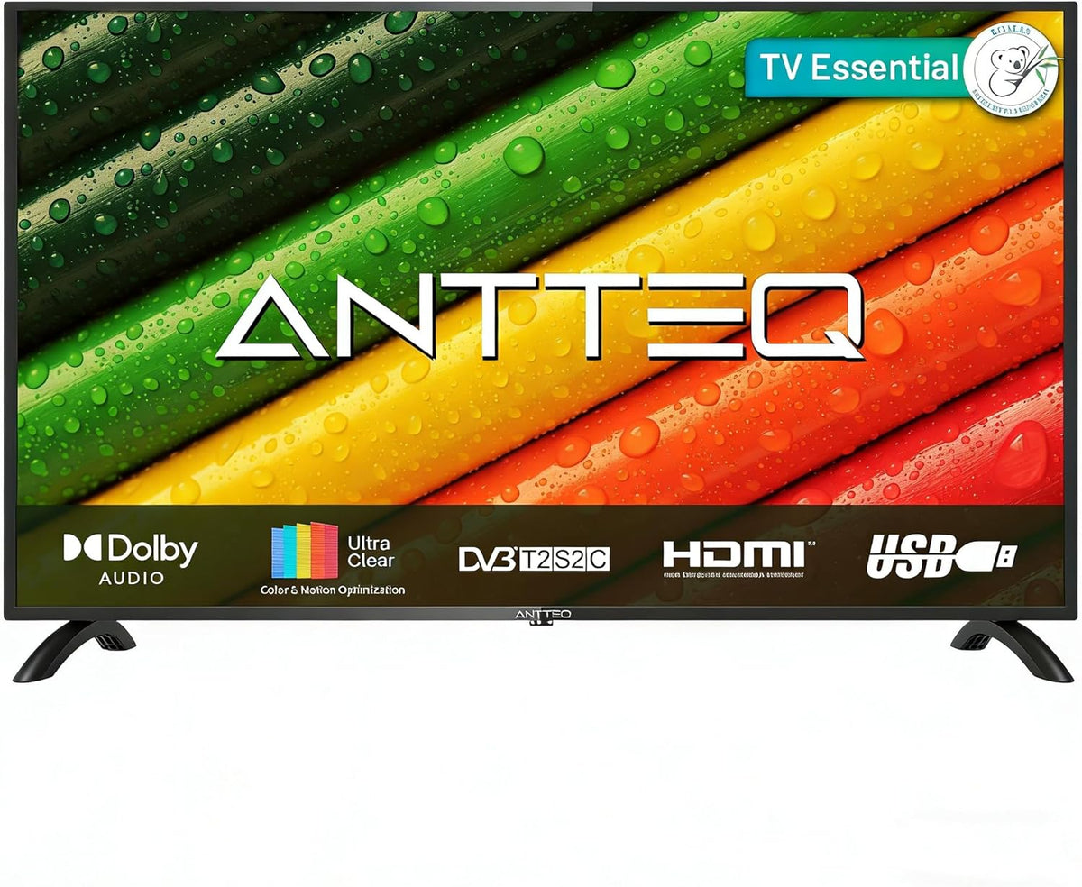 ANTTEQ AB50D1 50 inch TV (127 cm), 2K D-LED, Dolby Audio, Triple Tuner DVB-C / T2 / S2, CI+, HDMI, USB, digitale audio-uitgang, Hotelmodus inbegrepen