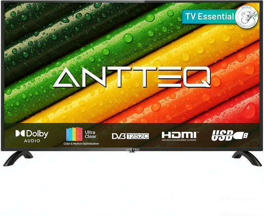 ANTTEQ AB50D1 50 inch TV (127 cm), 2K D-LED, Dolby Audio, Triple Tuner DVB-C / T2 / S2, CI+, HDMI, USB, digitale audio-uitgang, Hotelmodus inbegrepen