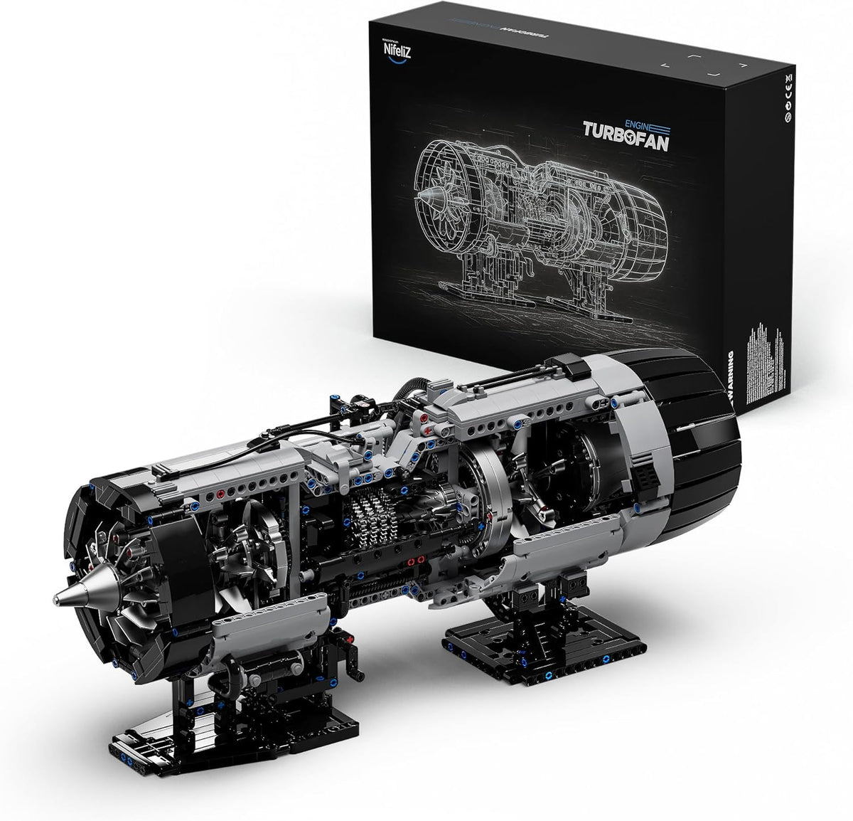 Nifeliz Turbofan Motor Modelbouwset voor Volwassenen, Technikal Motor Verzamelbaar Model Speelgoed Bouwpakket, Verzamelbare Cadeau (2,216 PCS, NF10317)