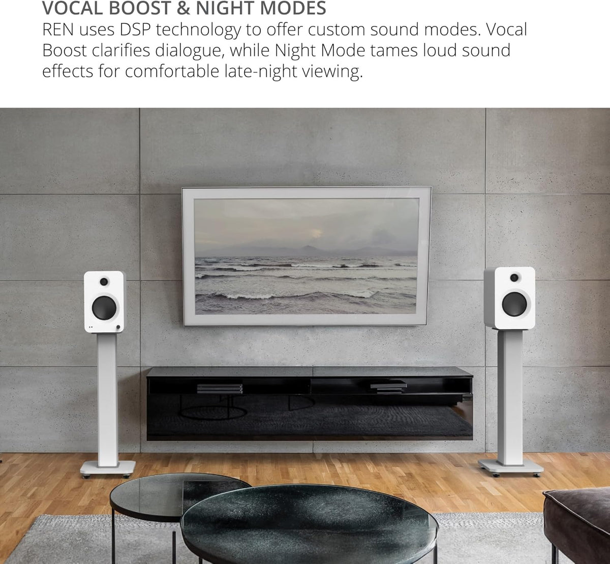 Actieve Stereospeaker Set – Speakerset – Stereospeakers – TV Speakers – Boekenplankspeakers – Set Van 2, Mat Oranje – 200W Vermogen – HDMI ARC Met CEC
