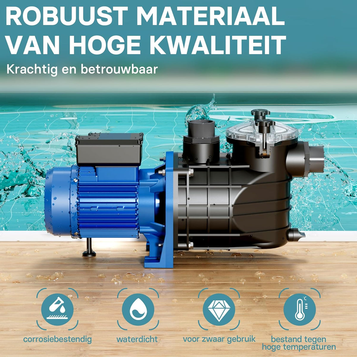 Poolpomp 26400 l/h 2200 W zwembadpomp filterpomp circulatiepomp pool