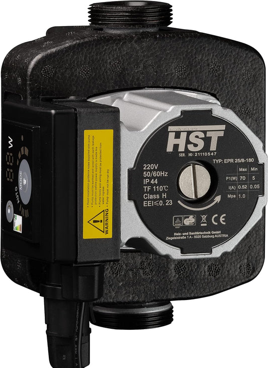 HST | zeer efficiënte verwarmingspomp | circulatiepomp | HST EPR 25-8/180 mm | opvoerhoogte 8 meter | toerentalregeling via PWM-signaal