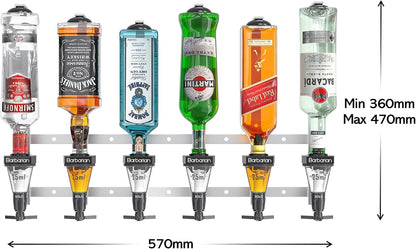Barbarian 4/6 Bottle Optics for Spirits - Bar Butler 25ml Shot Meetbeugel Alcohol Wijn Ondersteboven Drink Dispenser Home bar Garage Man grot 6 Bottle