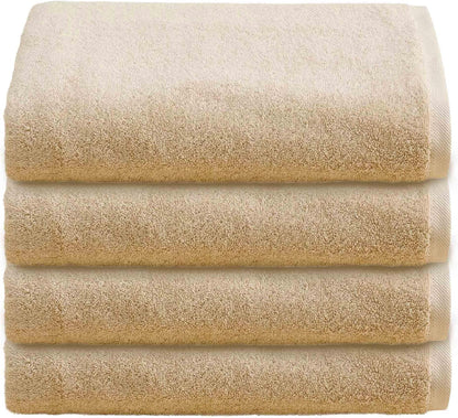 Grote douchehanddoek, 4 stuks, 150 x 100 cm, 100% katoenen badstof, 550 g/m², voor sauna en spa, gemaakt in Italië, zacht, absorberend, duurzaam, model: Vega