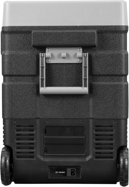 Steamy-E Dual Zone 65 Roller, Elektrische Compressor Koelbox met wielen, 57 Liter, 12V/230V, voor vriezen en koelen van -20 tot +20, ideaal voor op de camping
