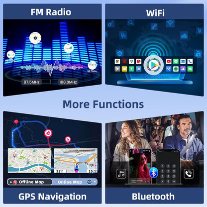 Autoradio – Auto Radio – 1-DIN Autoradio – Multimedia Radio – DAB+ Radio – Android 15 Systeem – 9 Inch HD Touchscreen