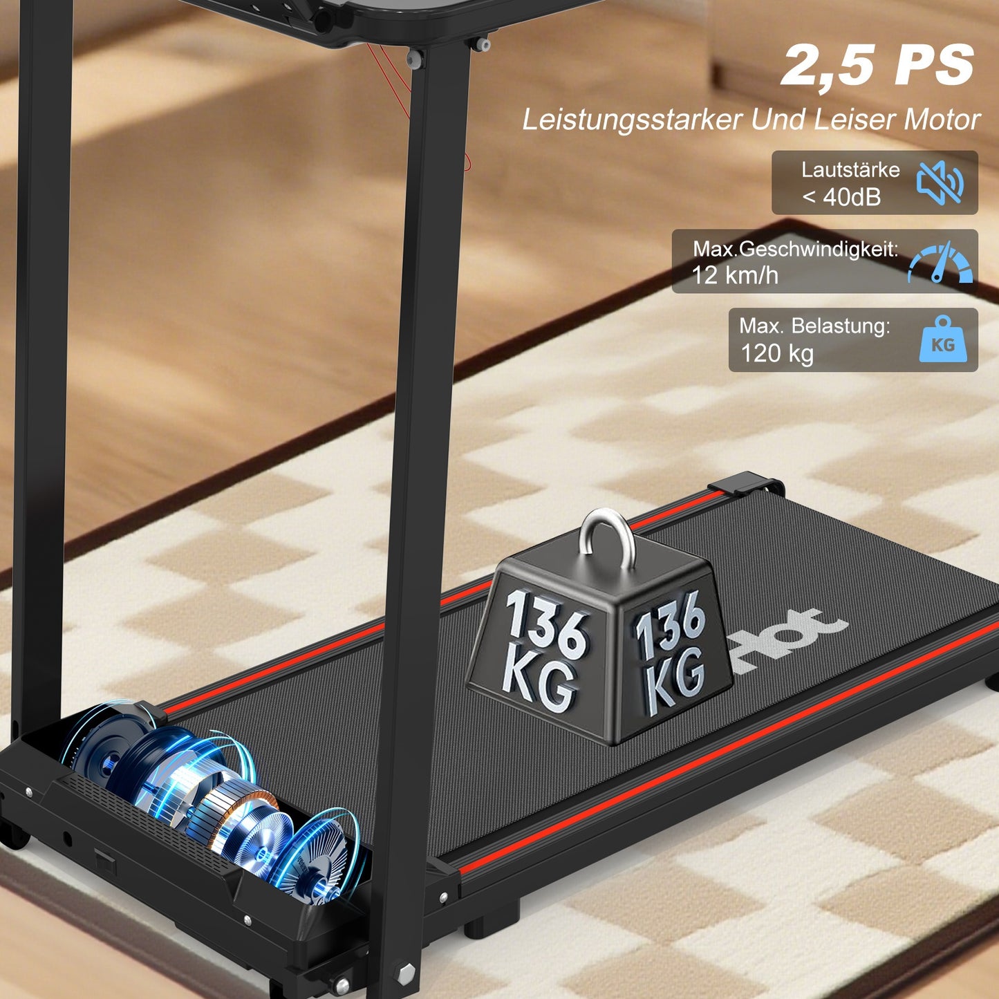 Loopband – Treadmill – Walk Pad – Folding Treadmill – Home Workout – Lichtgewicht Design – Stil Met App Connectiviteit