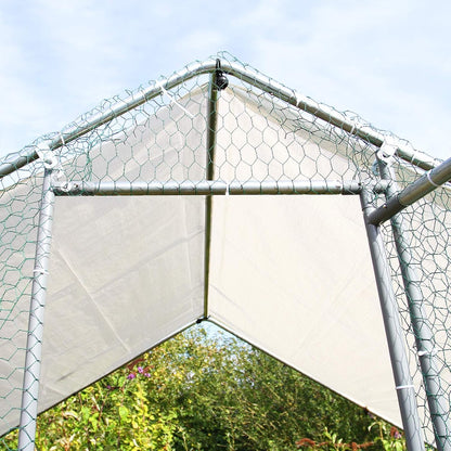 Freestanding Chicken coop Chicken coop Chicken enclosure 4m x 8m x 2m Free roof covers and feeding scoop - QUORE