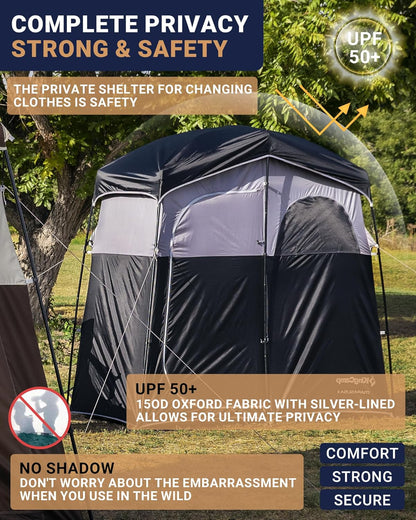 KingCamp Pop Up Dressing Veranderen Tent Douche Kamer Afneembare Vloer voor Camping Outdoor Strand Toilet Draagbare met Draagtas