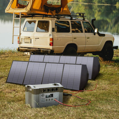 Draagbare Powerstation – Mobiele Accupack – Solar Generator – Noodstroomvoorziening – Camping Accu – 2400W Continu Vermogen – 1451Wh LiFePO4 Batterij