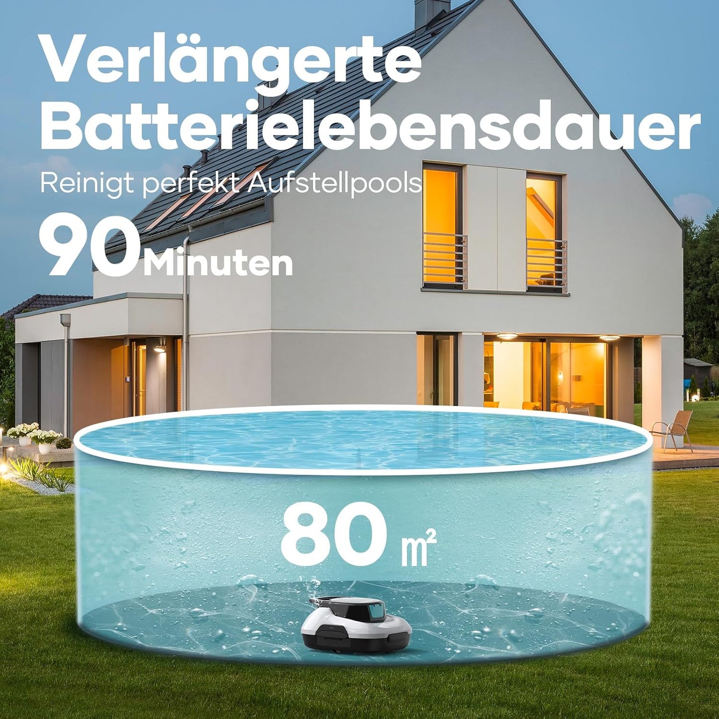 AIPER Scuba SE zwembadrobot, 90 minuten krachtige reiniging