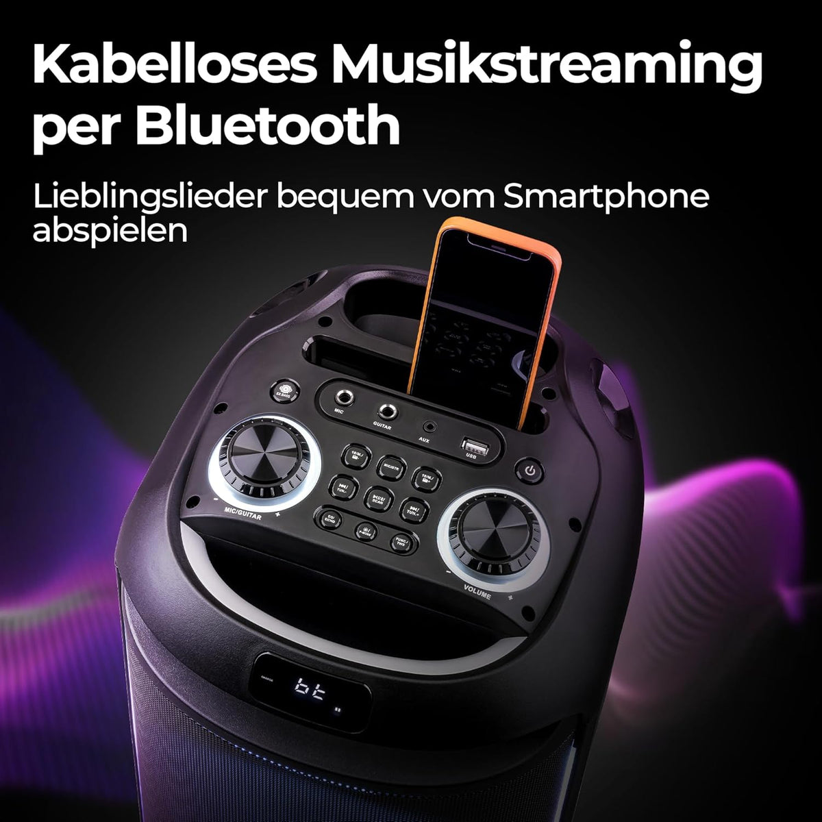 Mobiele Party Speaker Met Microfoon – Bluetooth Speaker – Karaoke Speaker – DJ Speaker – Muziekbox – 500 W – 10 Uur Batterijduur