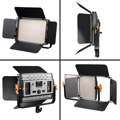 LED-vlaklamp Met Lampstatief – Videolamp – Fotolicht – Studiolicht – Continu Licht – 54W – Traploos Dimbaar 3200-5600K