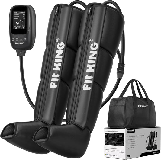 Beencompressie-massageapparaat – Compressieboots – Beenmassage Boots – Luchtcompressie Boots – Recovery Boots Middelgrote Maat – 8 Intensiteitsniveaus – 10 Massageprogramma’s