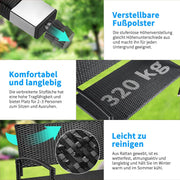 Tuinbank - Buitenbank - Terrasbank - Balkonbank - 2-zitsbank - met Staal Frame - Armsteunen - Tuinmeubelen - voor Tuin - Terras - Balkon - Polyrotan - 122 x 60 x 85 cm - Zwart