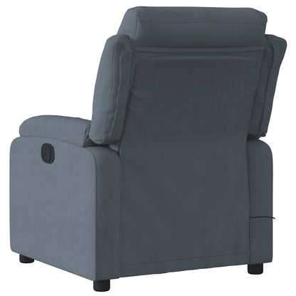 Relaxfauteuil – Relaxstoel – Zithoekstoel – Loungestoel – Fauteuil Donkergrijs – Handmatig Verstelbaar – Zacht Stof – Stevig Hout-Metaal Frame