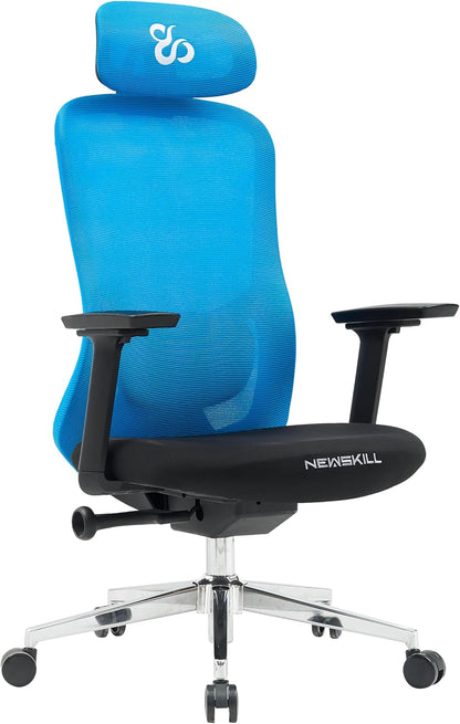NEWSKILL Nue ergonomische gamingstoel, zwart, blauw