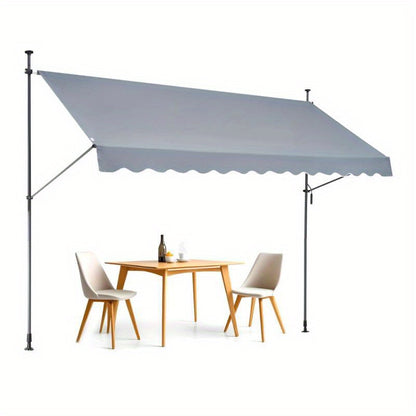 Zonwering – Luifel - Verstelbare Zonnescherm – Buitenluifel – Schaduwdoek – Terraszonwering – 350x120 Cm – Stevige Constructie