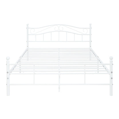 Metalen Bed – Stalen Bedframe – Industrieel Bed – Slaapbank – Lattenbodem – Mat Zwart – 160 x 200 cm – Stevig & Onderhoudsvriendelijk