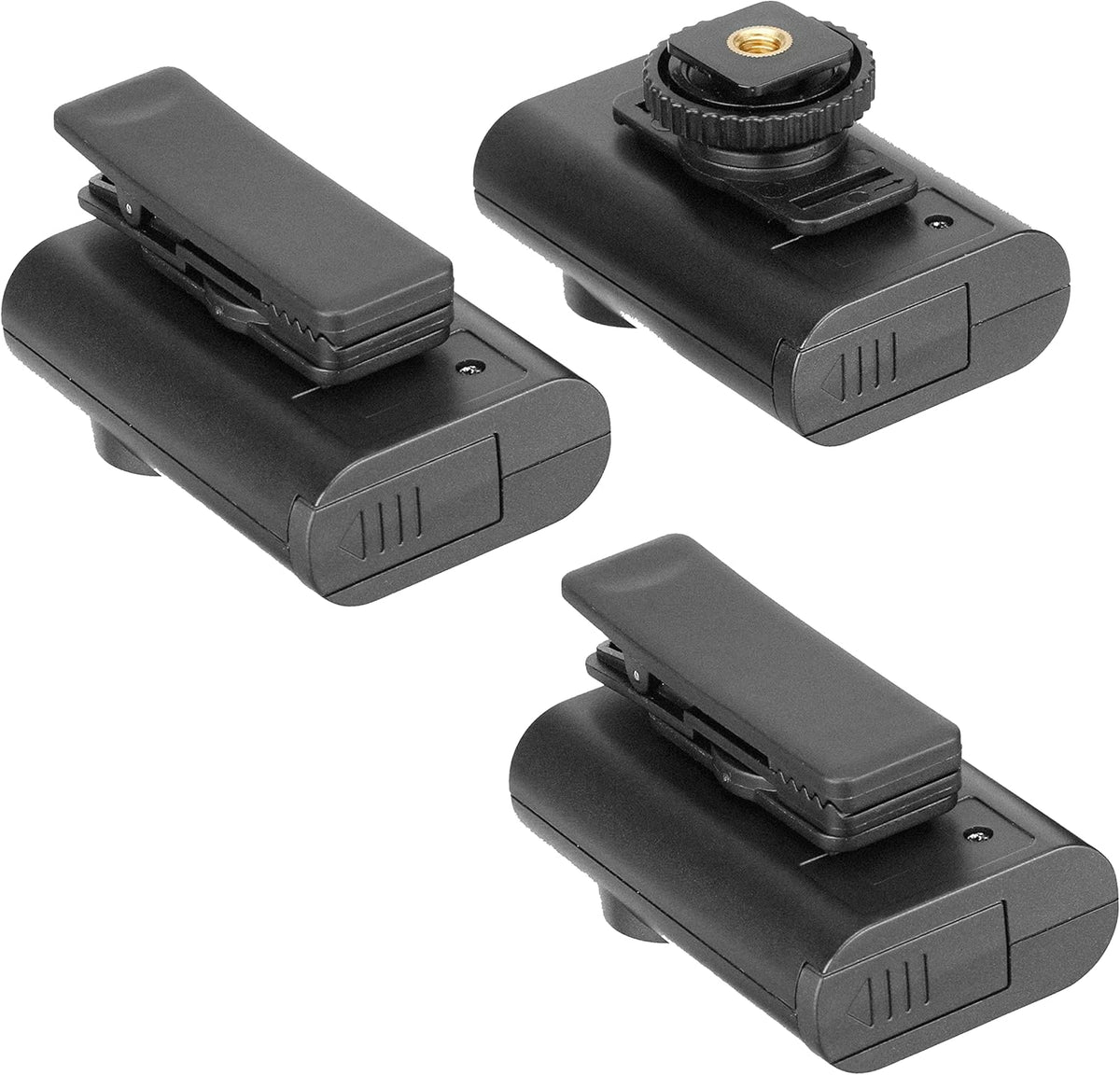 Draadloze lavaliermicrofoonset – Reversmicrofoon – Clipmicrofoon – Draadloze microfoonset – Interviewmicrofoon – 3-Delig, 2 Microfoons + 1 Ontvanger – 2,4 GHz Draadloos Tot 60 Meter