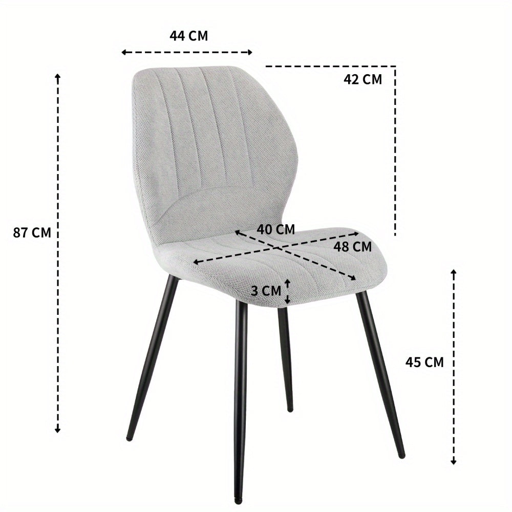 Eetkamerstoel – Stoel – Keukenstoel – Zithoekstoel – Designstoel – Set Van 4 – Ergonomisch Comfort – Duurzaam Linnen En Hout