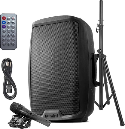 15 Inch Actieve PA Speaker – Party Speaker – DJ Speaker – Bluetooth Speaker – Actieve Speaker – Met Luidsprekerstandaard En Microfoon – 2000 Watt Vermogen – Bluetooth En TWS
