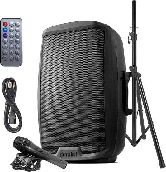 15 Inch Actieve PA Speaker – Party Speaker – DJ Speaker – Bluetooth Speaker – Actieve Speaker – Met Luidsprekerstandaard En Microfoon – 2000 Watt Vermogen – Bluetooth En TWS