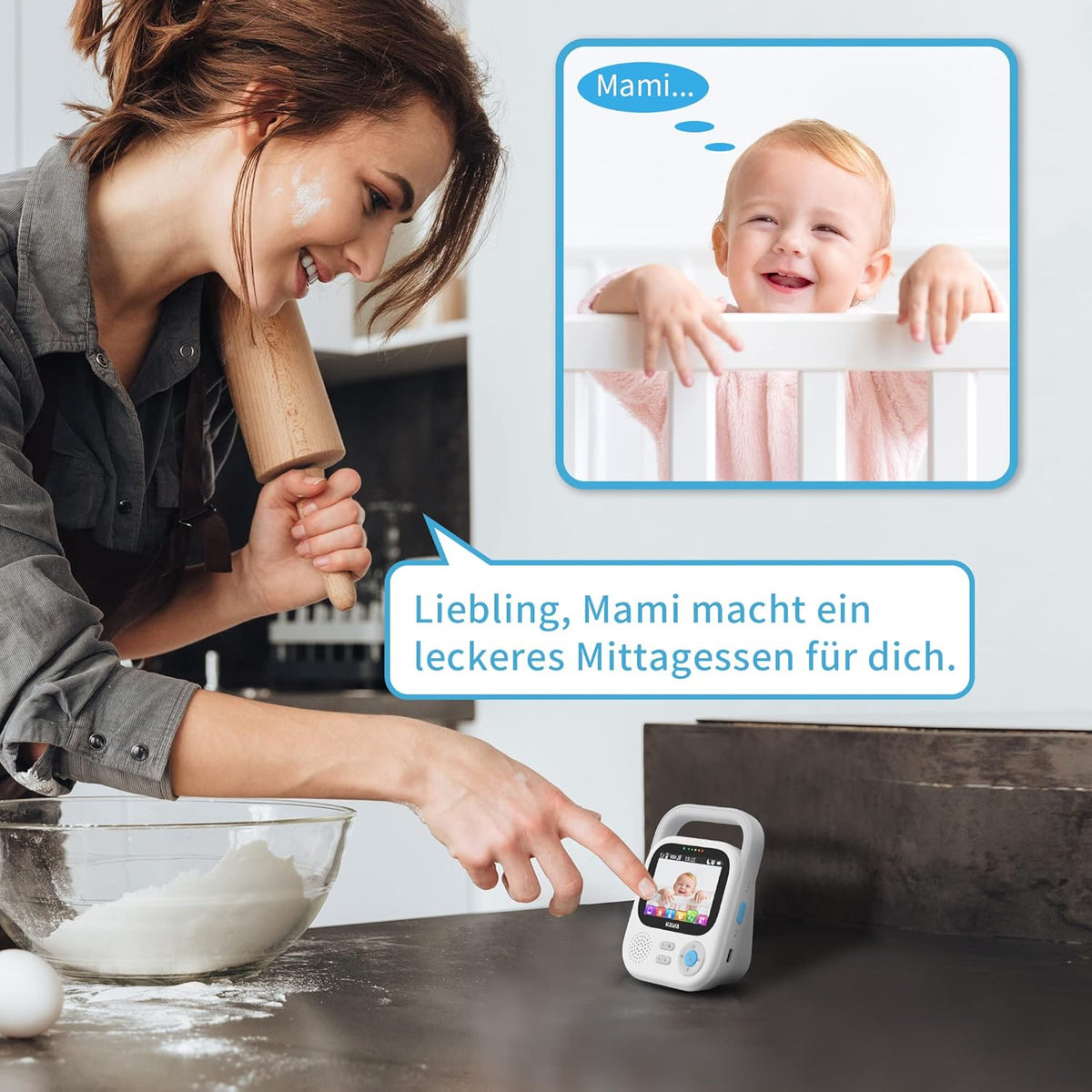 Babyfoon – Baby Monitor – Baby Camera – Kinderkamer Camera – Video Baby Monitor – 2K Beeldkwaliteit – 5050mAh Batterijduur