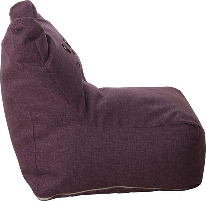 Zitzak in kattenvorm, polyester, 43 x 50 x 52 cm, violet