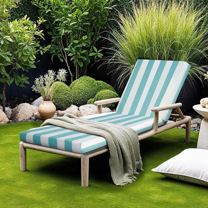 Loungekussen Voor Ligstoelen – Tuinkussen – Ligstoelkussen – Strandkussen – Tuinmeubelkussen – Waterafstotend en Lichtbestendig – Verstelbare Riemen en Antislipkoord – Set Van 2 – 2032 X 660 X 98 MM
