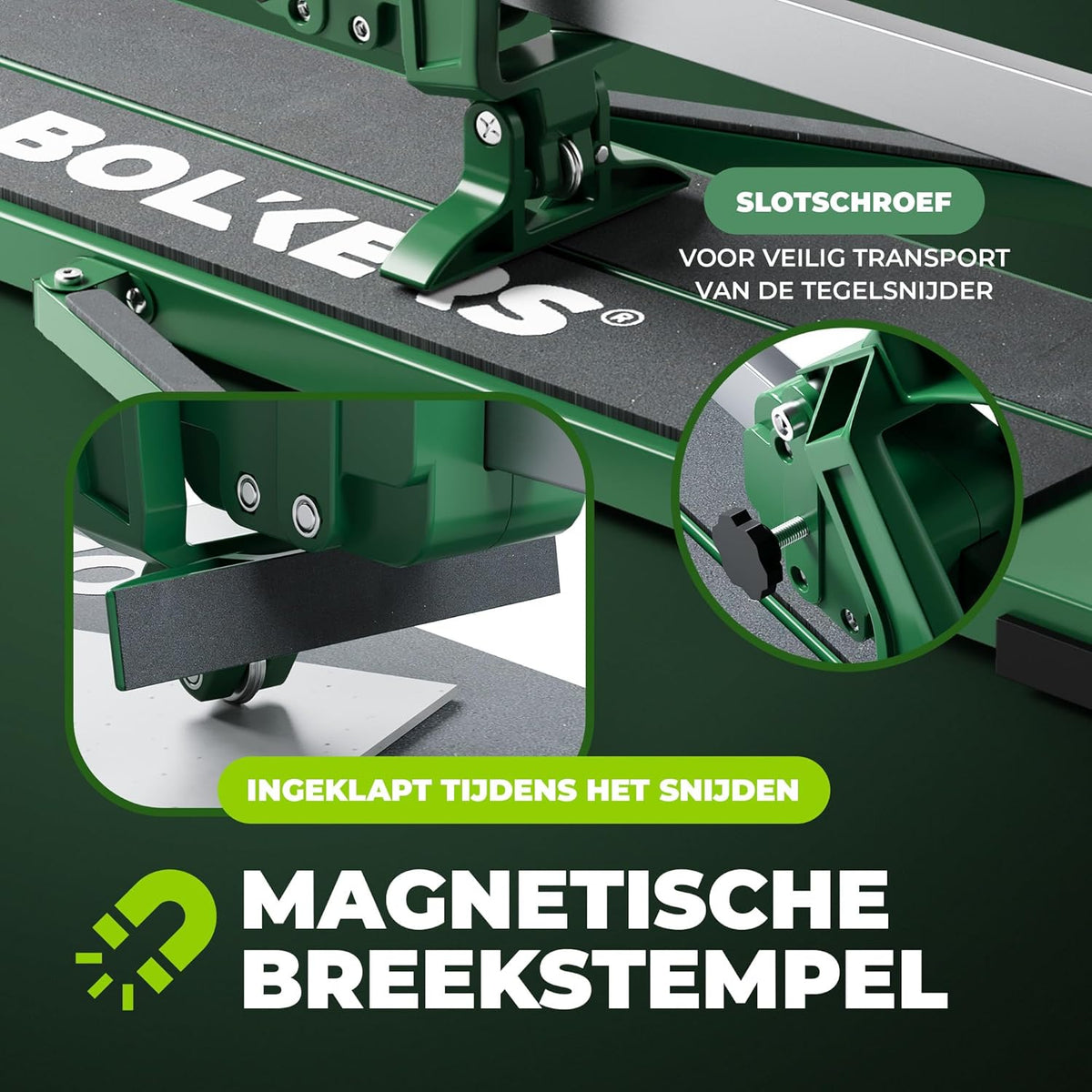 ProCut M 800 tegelsnijder - tegelsnijder met 800mm snijlengte - precieze sneden dankzij hardmetalen snijwiel met kogellager - tegelsnijmachine met magnetische breekstempel