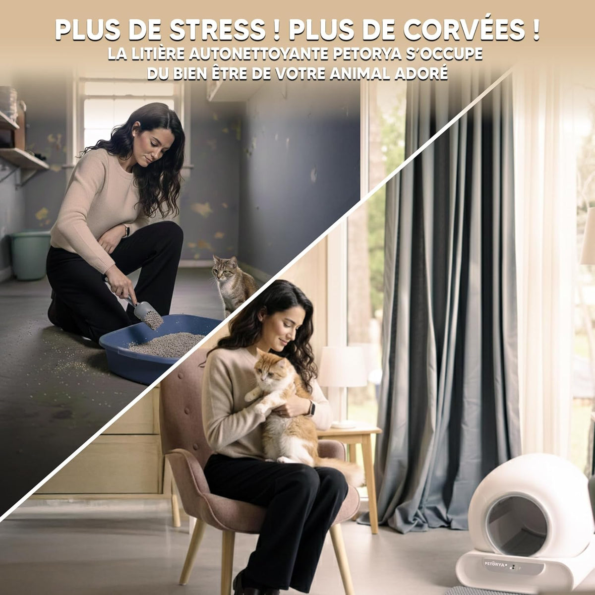 Zelfreinigende kattenbakvulling