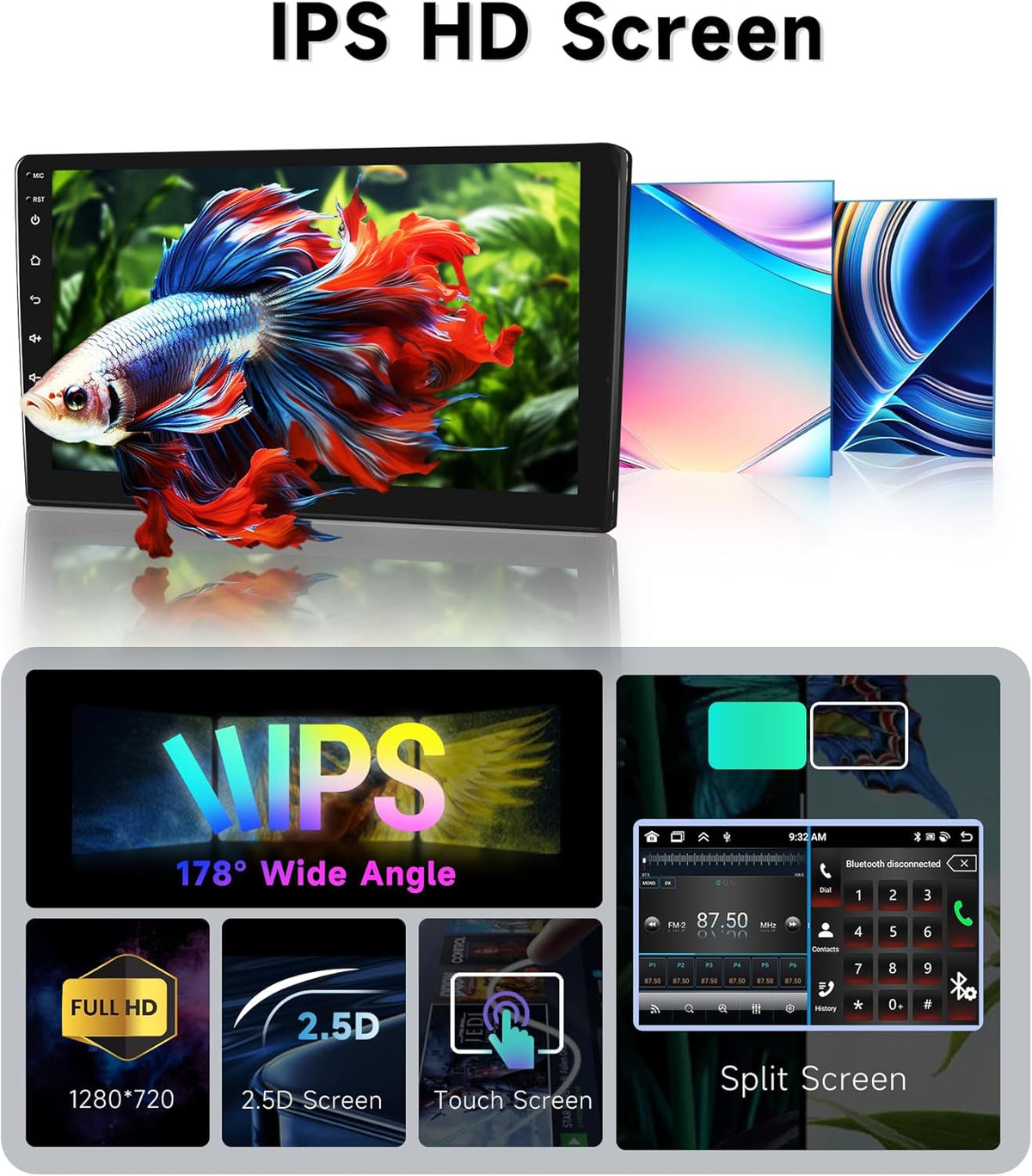 Autoradio Android 13 voor Peugeot 107 / Citroën C1 / Toyota Aygo 2004-2014 – Android autoradio – Multimediasysteem – Navigatiesysteem – Car stereo – 10,1 Inch HD IPS Touchscreen – Draadloze CarPlay en Android Auto