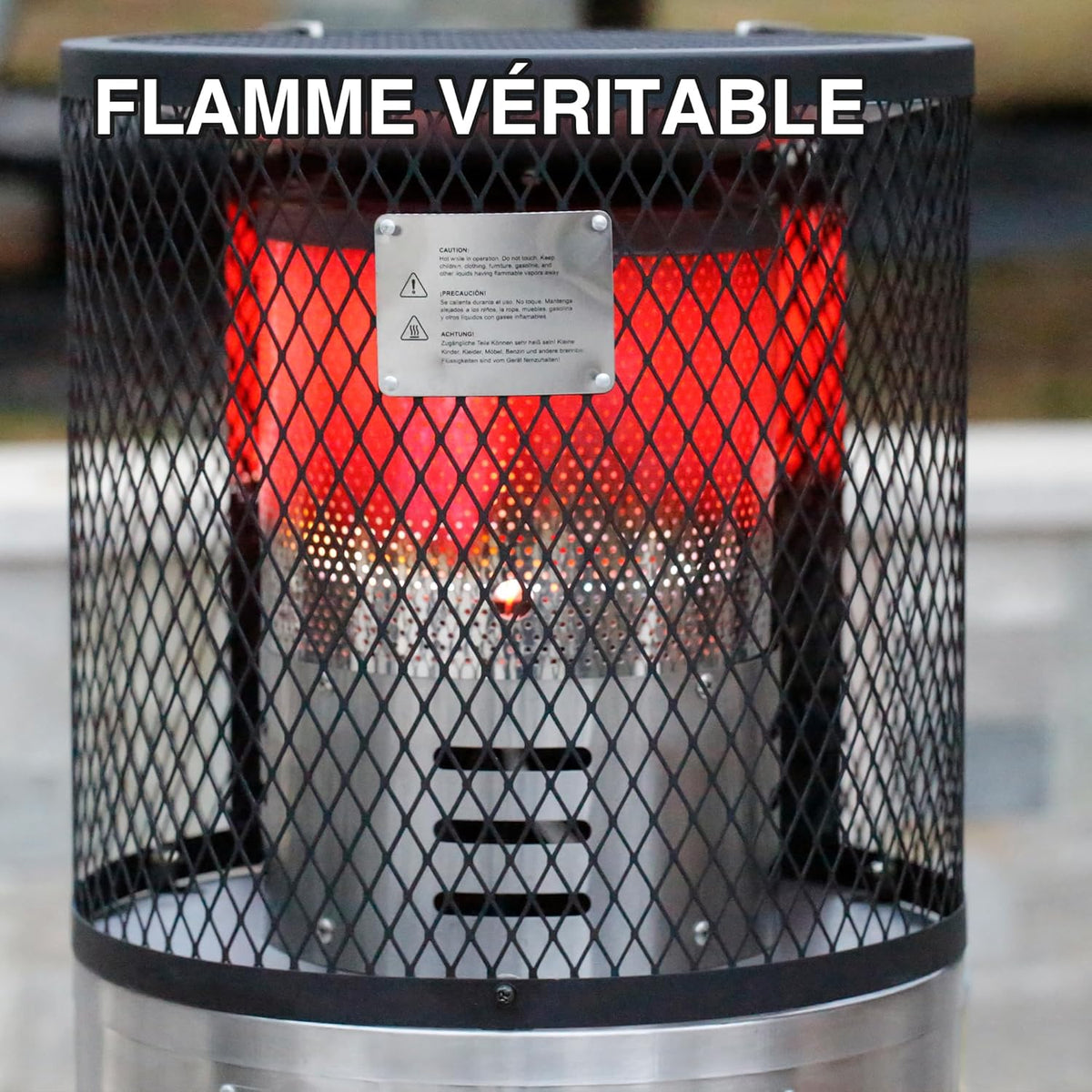 Bali OUTDOORS lounge patio heater 7.3kW -Standing Heater - Gas -Rain Cover - QUORE