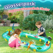 Watertafel - Watertafel Speelgoed - Waterspeeltafel - Zandmachine - Activiteitentafel - met 2 Boten - 57 stuks - Accessoires - Volledig Spel - Zomerspeelgoed - voor Kinderen - Buiten - Groen