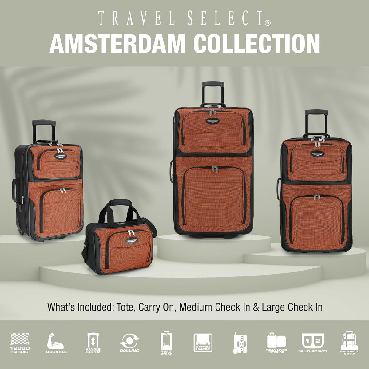 Reizigers Keuze Amsterdam 4-delige Bagage Set