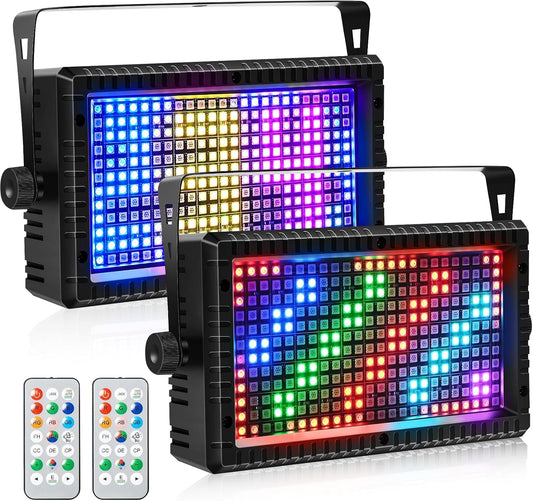 ZKYMZL LED Stage Strobe Effect Lights RGB DJ Licht met 48 Zones Chasing door DMX Control Geluid Activated Auto Play Wall Wash Uplight voor Evenement Concert Party Kerk Wedding Club Stage ... (2)