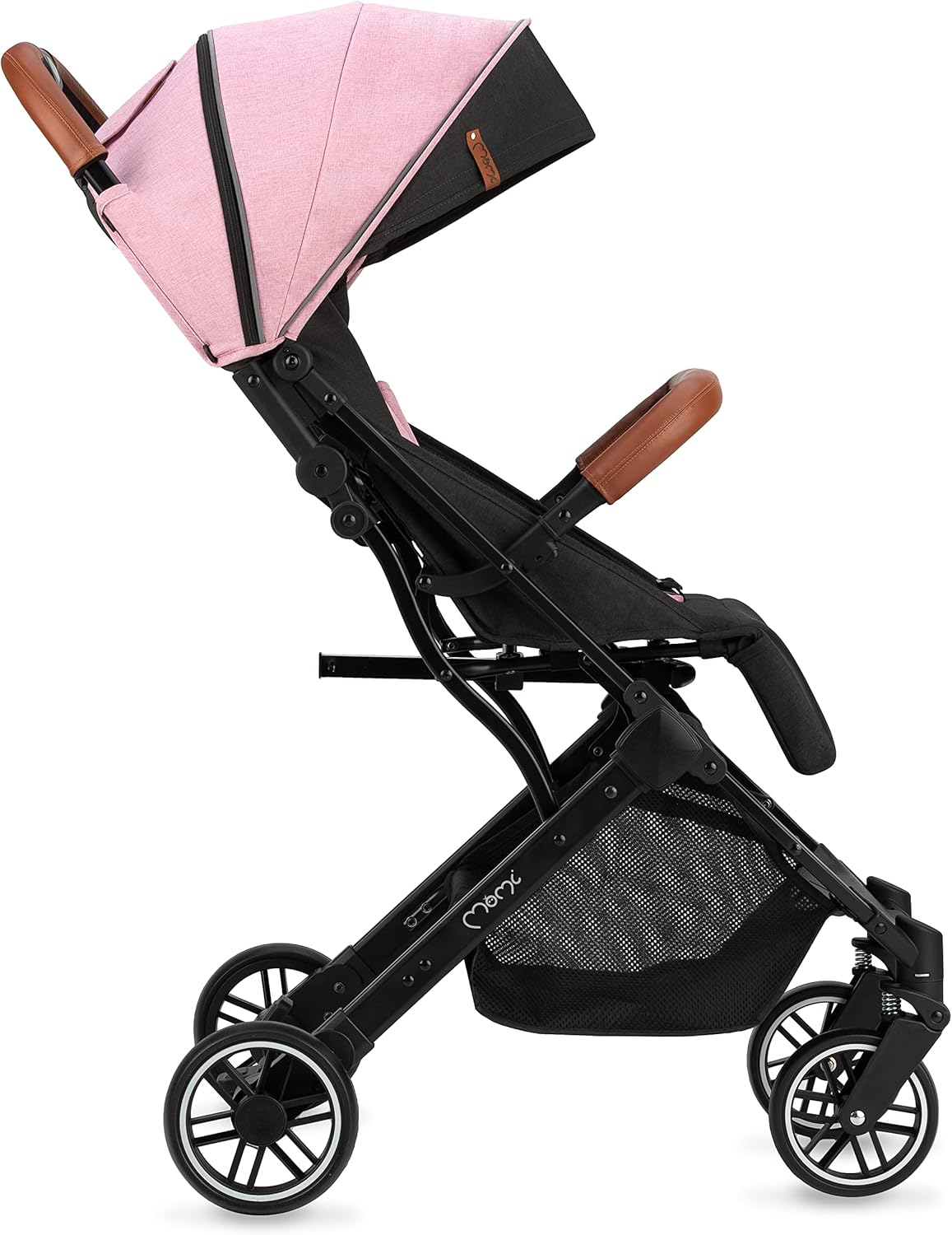 Momi ESTELLE Buggy vanaf 6 maanden (tot 15 kg), inklapbare buggy met 5-punts riem, boodschappenmand, telescoopstang, inklapbaar