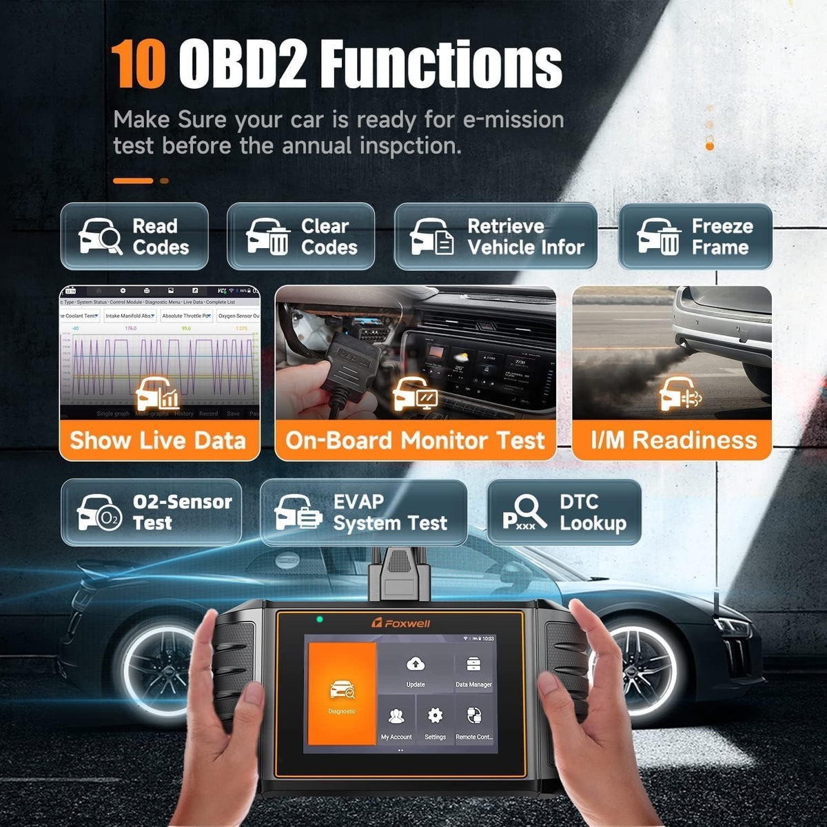 OBD2 Scanner – Diagnoseapparaat – Foutcode Lezer – Auto Diagnostische Tool – Autodiagnose Scanner – Kleurentouchscreen – Draadloze WiFi Updates