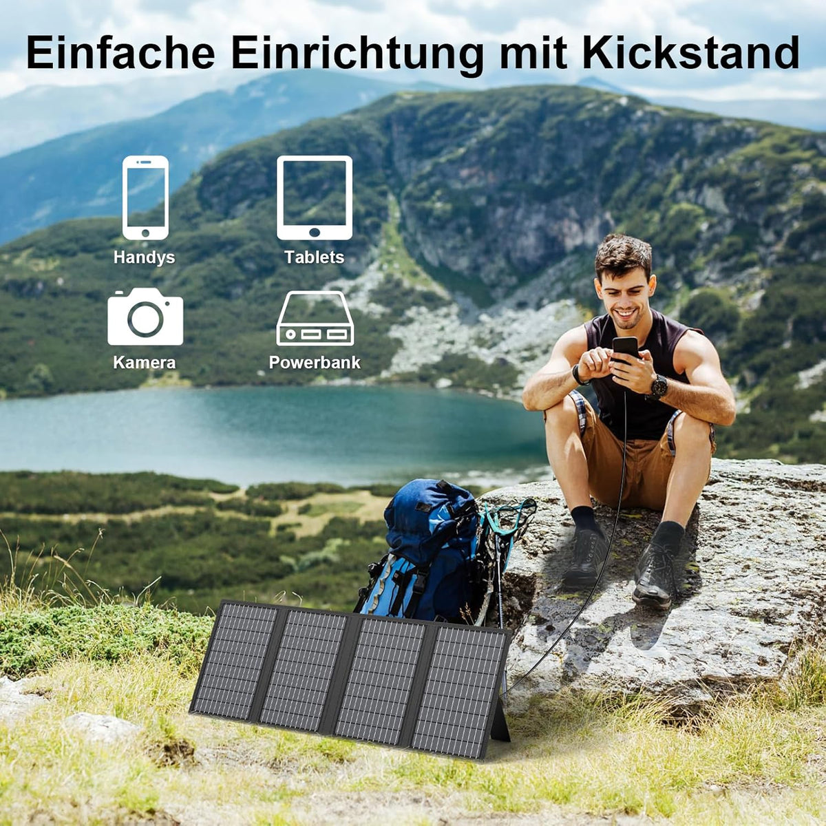 Opvouwbaar zonnepaneel, 60 W