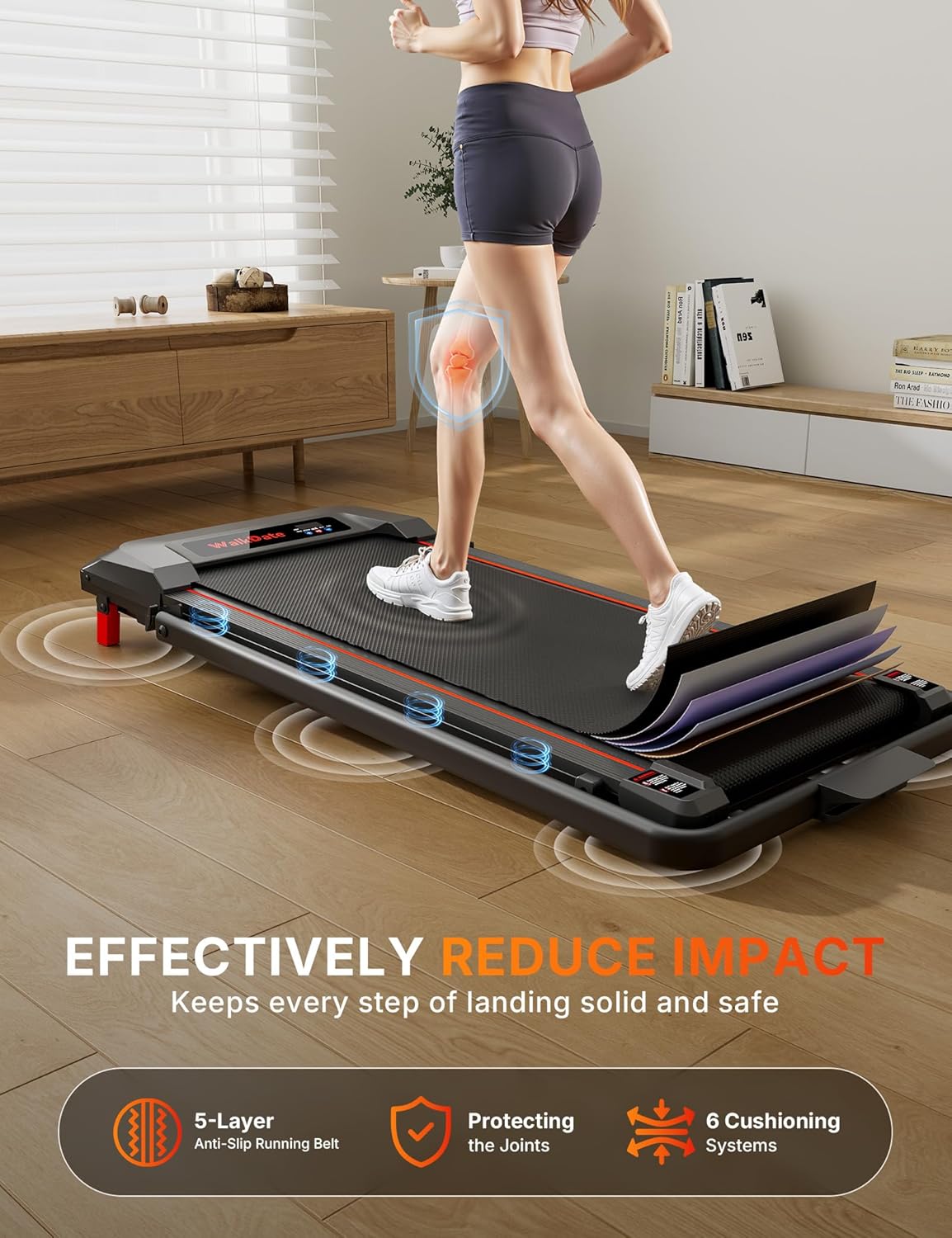 Loopband – Wandelpad – Loopmachine – Treadmill – Fitnessband – Compact Formaat – 5% Hellingsfunctie – Handgrepen – LED-Display – Max 150 kg