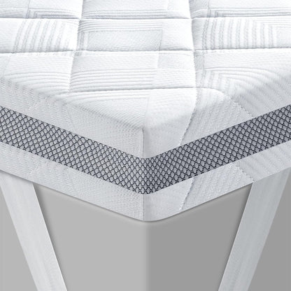 Matrastopper – Geltopper – Topmatras – Matrasbeschermer – Gelmatras 100 x 200 cm – 10 cm Koudschuimkern H3/H4 – Ademend 3D-Mesh Overtrek