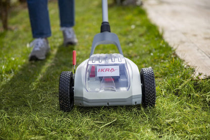 IKRA accu eenhandsmaaier grasmaaier ICHM 20 met mulchfunctie, voor kleine gazons tot 50 m², incl. laadapparaat, 2 accu's, & reservemes