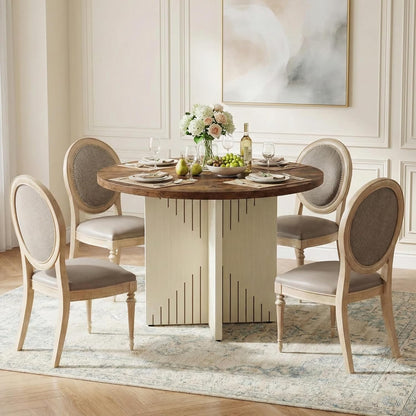 Ronde Eettafel – Eetkamertafel – Tafel – Bistrotafel – Keukentafel – 100 cm Diameter – MDF Met Kruisvoet
