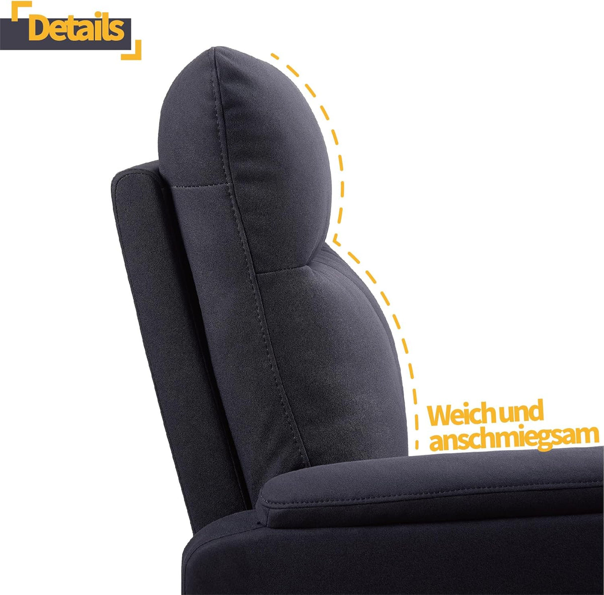 Elektrische Relaxfauteuil – Relaxstoel – TV Stoel – Verstelbare Fauteuil – Ergonomische Ligstoel – Draadloze Verstelling – Ademend Stof – Ruimtebesparend Design