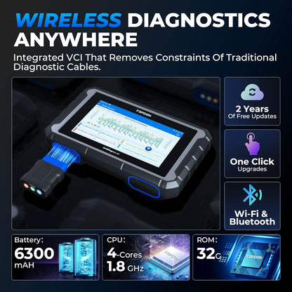OBD2 Scanner – Auto Diagnosetool – Foutcode Uitlezer – Auto Scanner – Diagnosetool Met ECU Codering – 28+ Functies – 7 Inch Touchscreen & 11 Uur Batterijduur