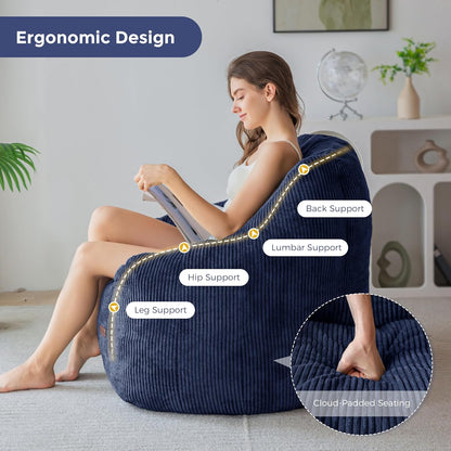 MAXYOYO Rope Puff met schuimvulling – Moderne, ergonomische en comfortabele bank, poef voor volwassenen en kinderen, fauteuil voor woonkamer en slaapkamer