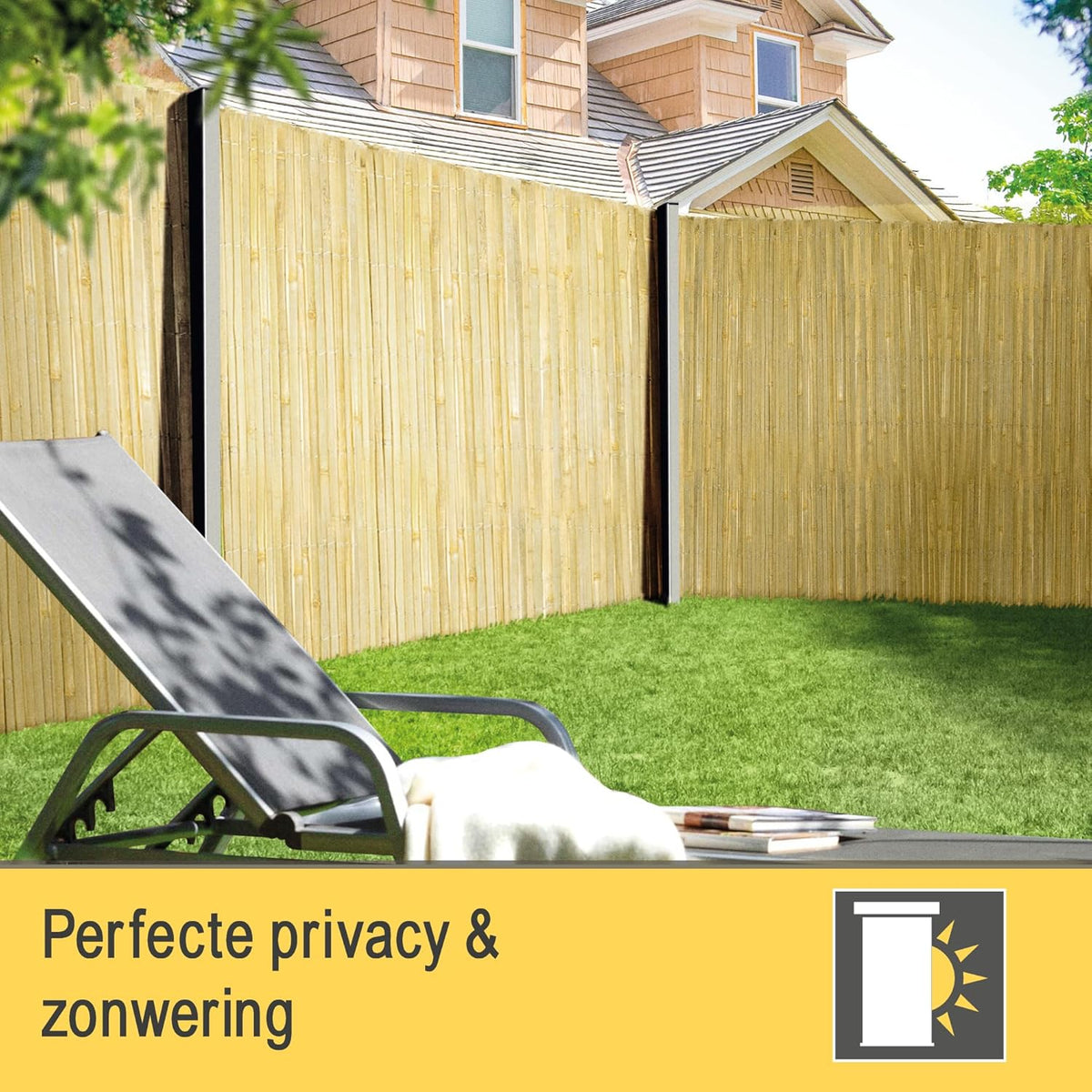 Sol Royal Privacy Scherm Bamboo Licht Glanzend 200x600 cm – Weerbestendig Bamboe Mat Wind Scherm Tuin Bamboe Balkonscherm – Robuust Natuurlijk Inkijkbescherming van Natuurlijk Bamboe Tuinscherm – B33