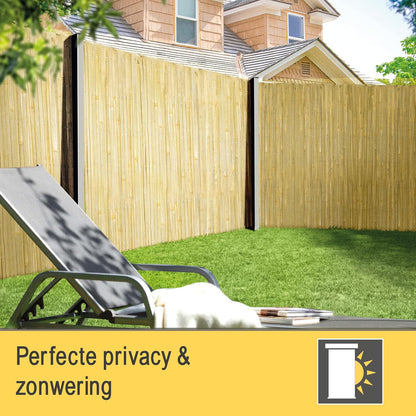 Sol Royal Privacy Scherm Bamboo Licht Glanzend 200x600 cm – Weerbestendig Bamboe Mat Wind Scherm Tuin Bamboe Balkonscherm – Robuust Natuurlijk Inkijkbescherming van Natuurlijk Bamboe Tuinscherm – B33
