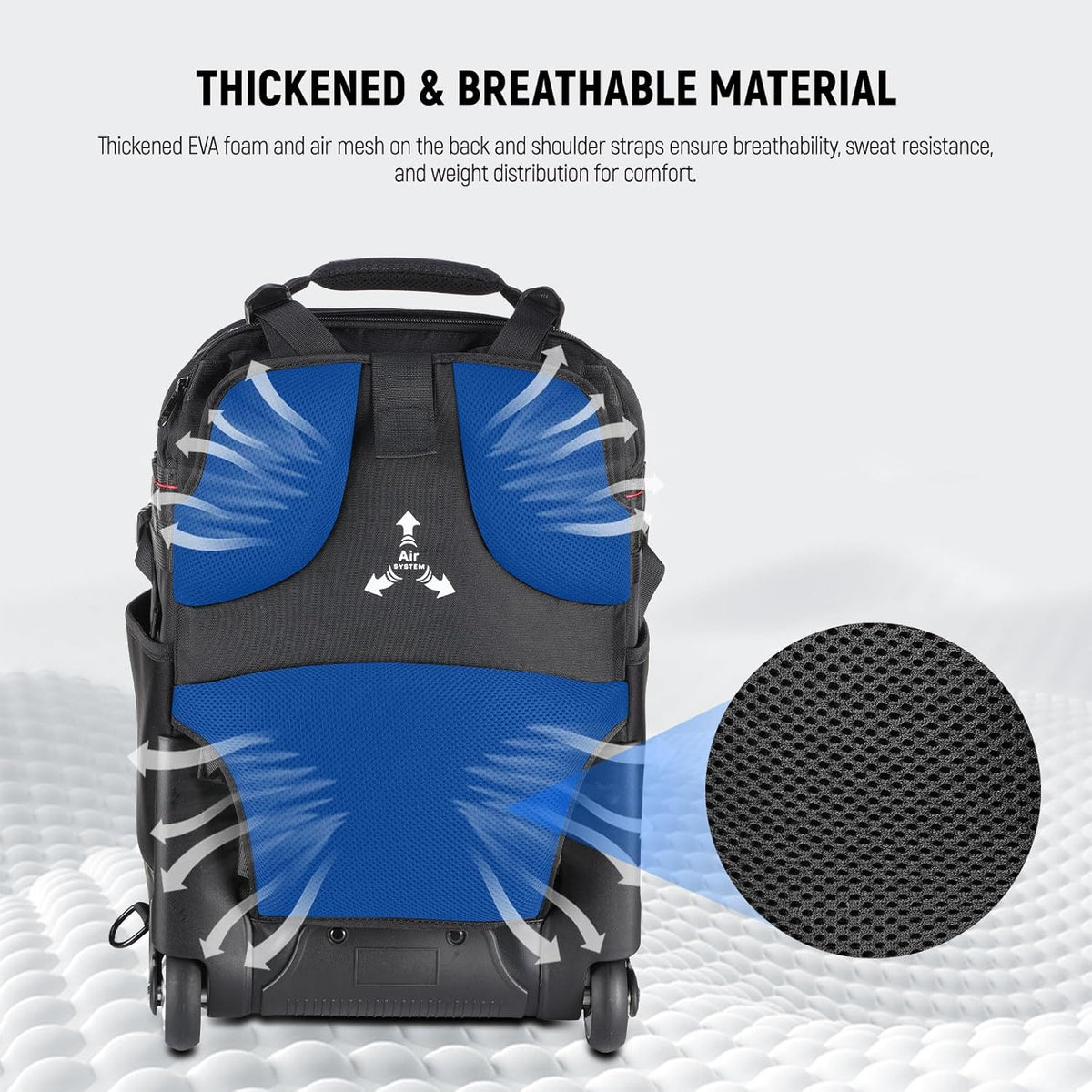 Camera-Rugzak – Cameratas – Fototas – Rollende Rugzak – Trolley – 2-In-1 Met Afneembaar Gevoerd Vak – Waterafstotend Nylon Met Regenhoes